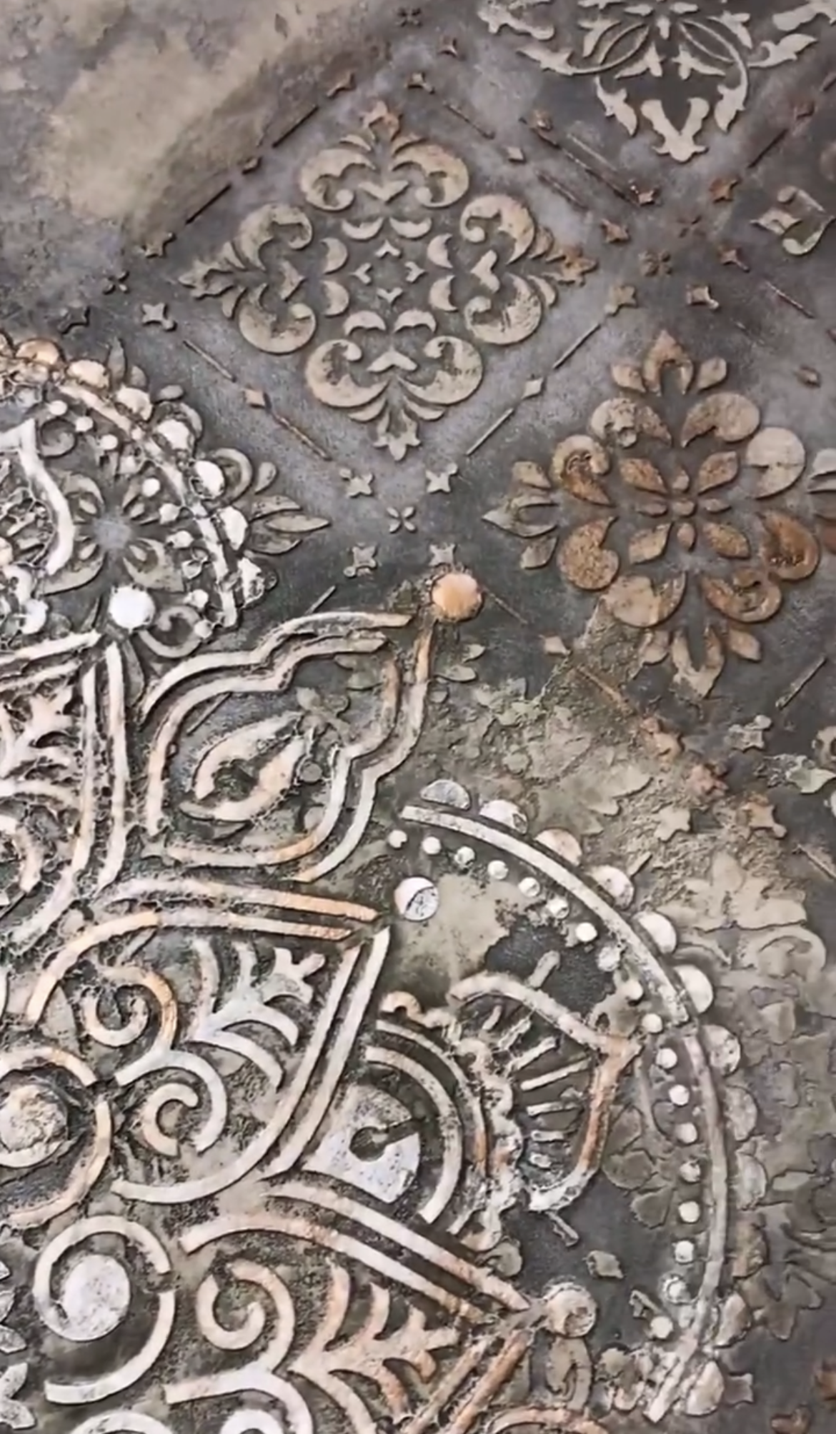 Wall decoration set for plaster and paint 18 Stencils DFA (Round pattern 56 + Square pattern 2) 0.3-1 mm (N00018)