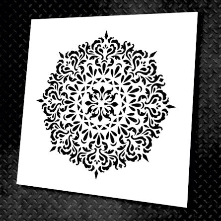 Wall decoration set for plaster and paint 2 DFA stencils (Geometry 3 + Round pattern 4 + Damask 3) 0.3-1 mm (N00002)