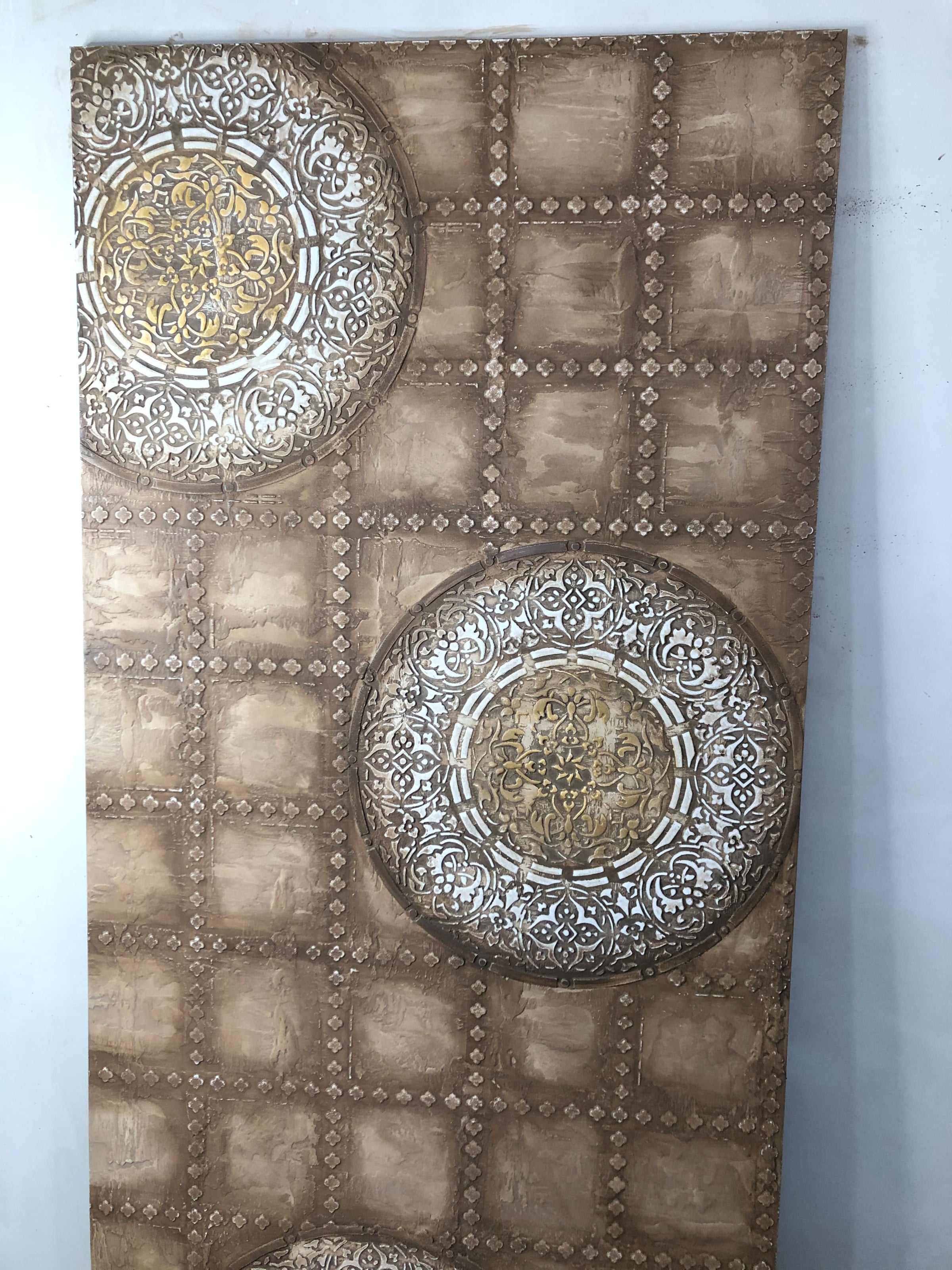 Wall decoration set for plaster and paint 26 (Square pattern 11 + Round pattern 14) 0.3-1 mm (N00026)
