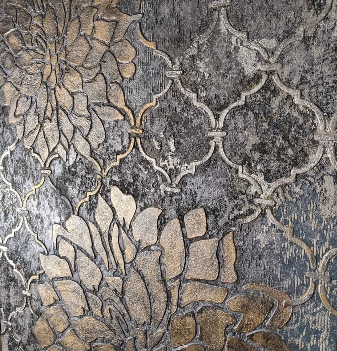 Set for wall decoration under plaster and paint 27 (Nature 73 + Oriental pattern 1) 0.3-1 mm (N00027)