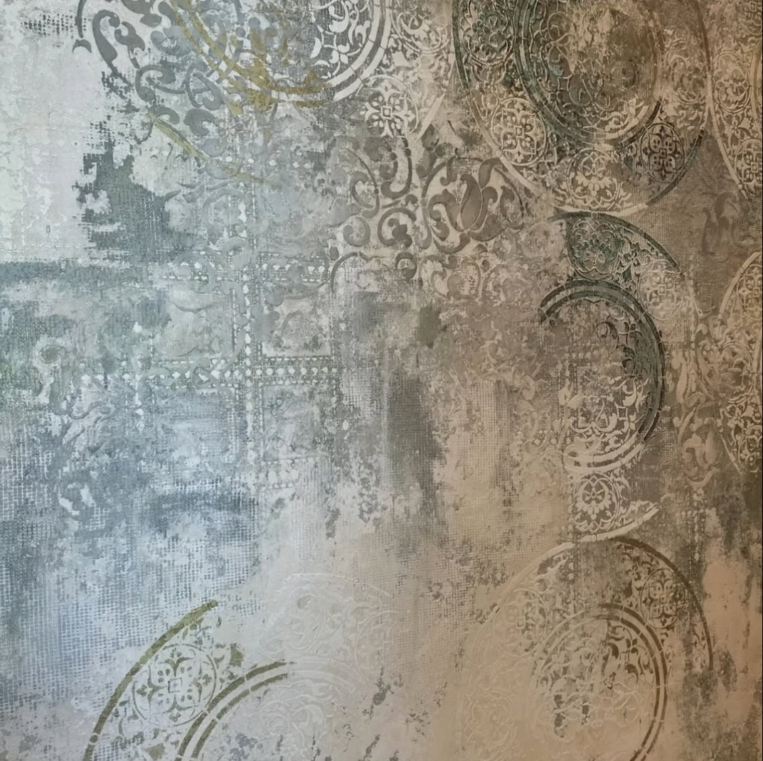 Wall decoration set for plaster and paint 35 (Oriental pattern 21 + Round pattern 14 + Square pattern 11) 0.3-1 mm (N00035)
