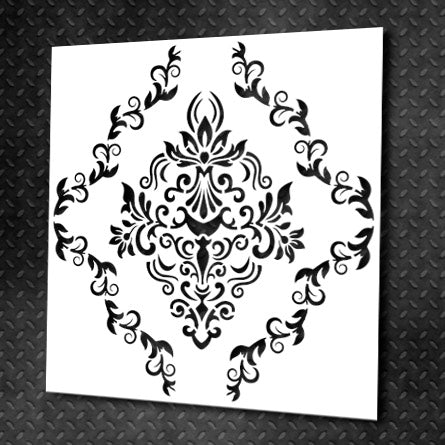 Wall decoration set for plaster and paint 9 Stencils DFA (Oriental pattern 5 + Damask 36) 0.3-1 mm (N00009)