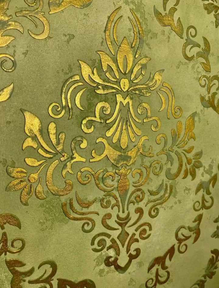 Wall decoration set for plaster and paint 9 Stencils DFA (Oriental pattern 5 + Damask 36) 0.3-1 mm (N00009)