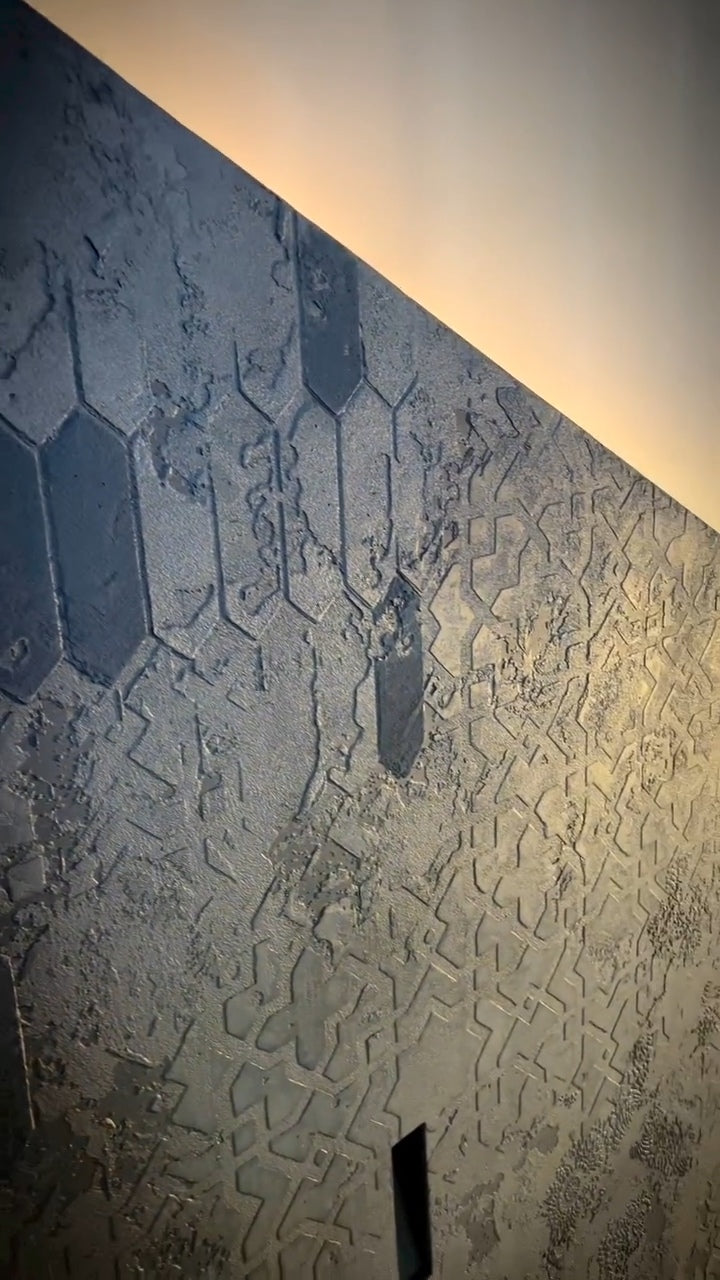 Set of stencils DFA for walls (Geometry 77 + Eastern 72) for plaster and paint 0.3-1 mm (N00082)