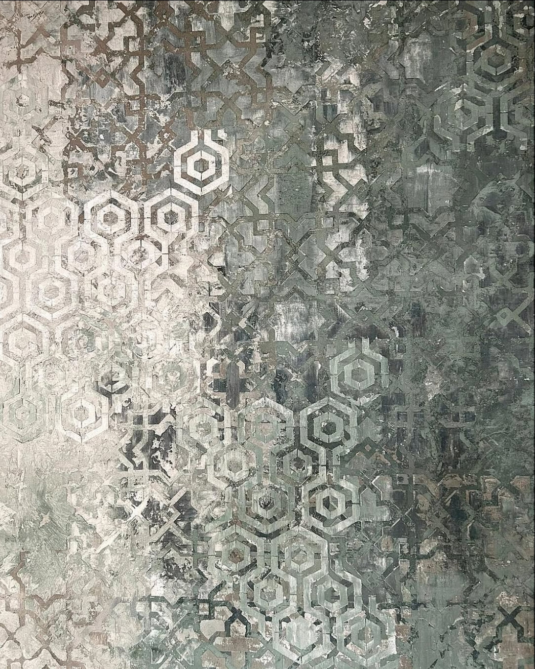 A set of stencils for wall decoration (East 72 + Geometry 25) for plaster and paint 0.3-1 mm (N00040)