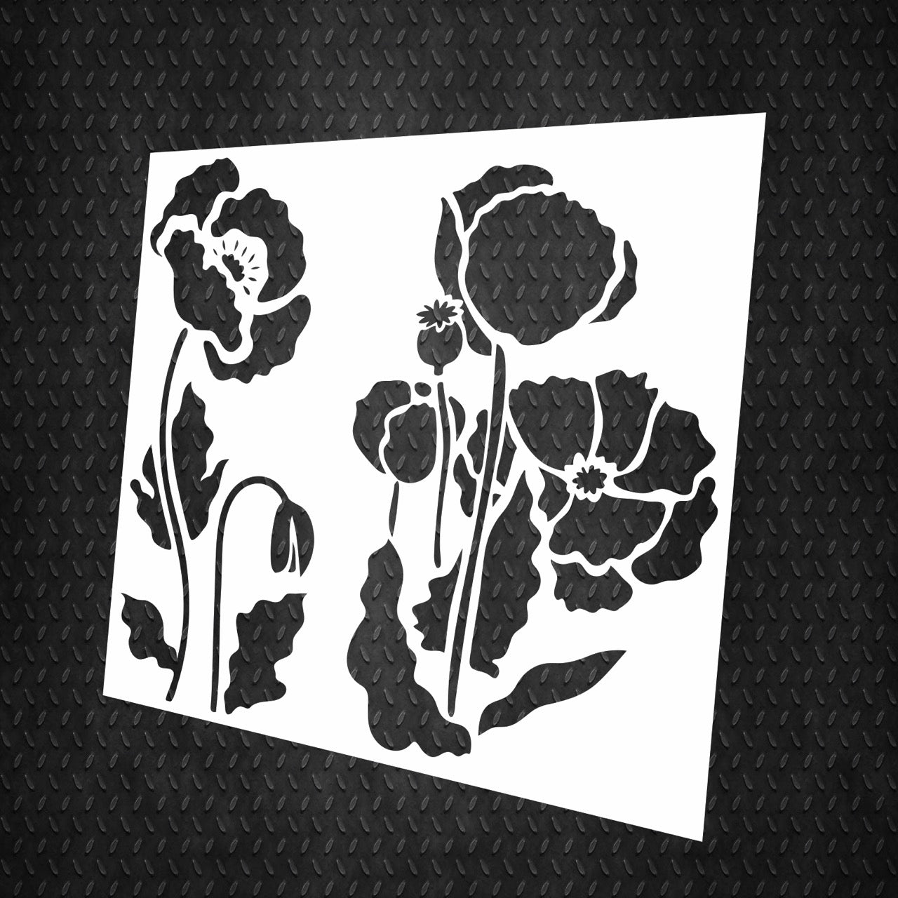 Stencil DFA reusable Nature Poppies for plaster and paint 0.3-1mm (P00115)