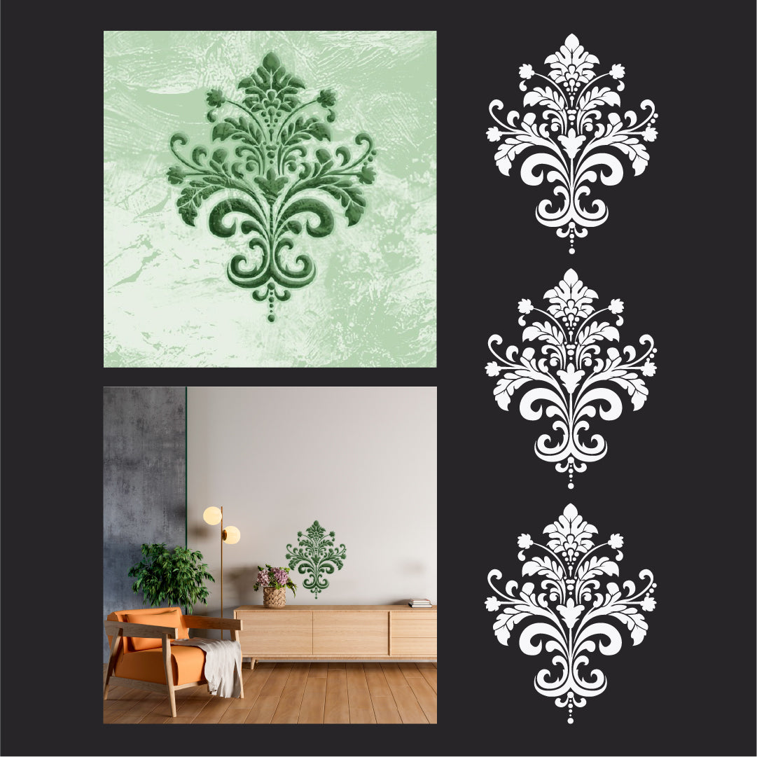 The luxury of the East in your home: Original Damascus DFA stencil for wall decor 0.3-1 mm (D00072)