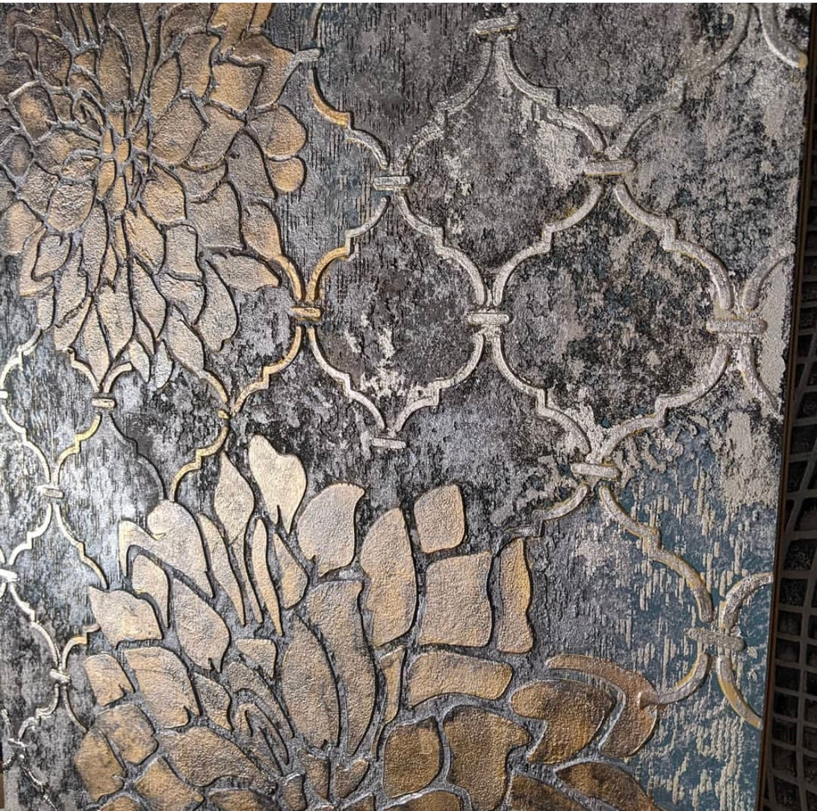 Luxurious ornament without extra expenses - stencil DFA Oriental pattern 0.3-1 mm (V00001)