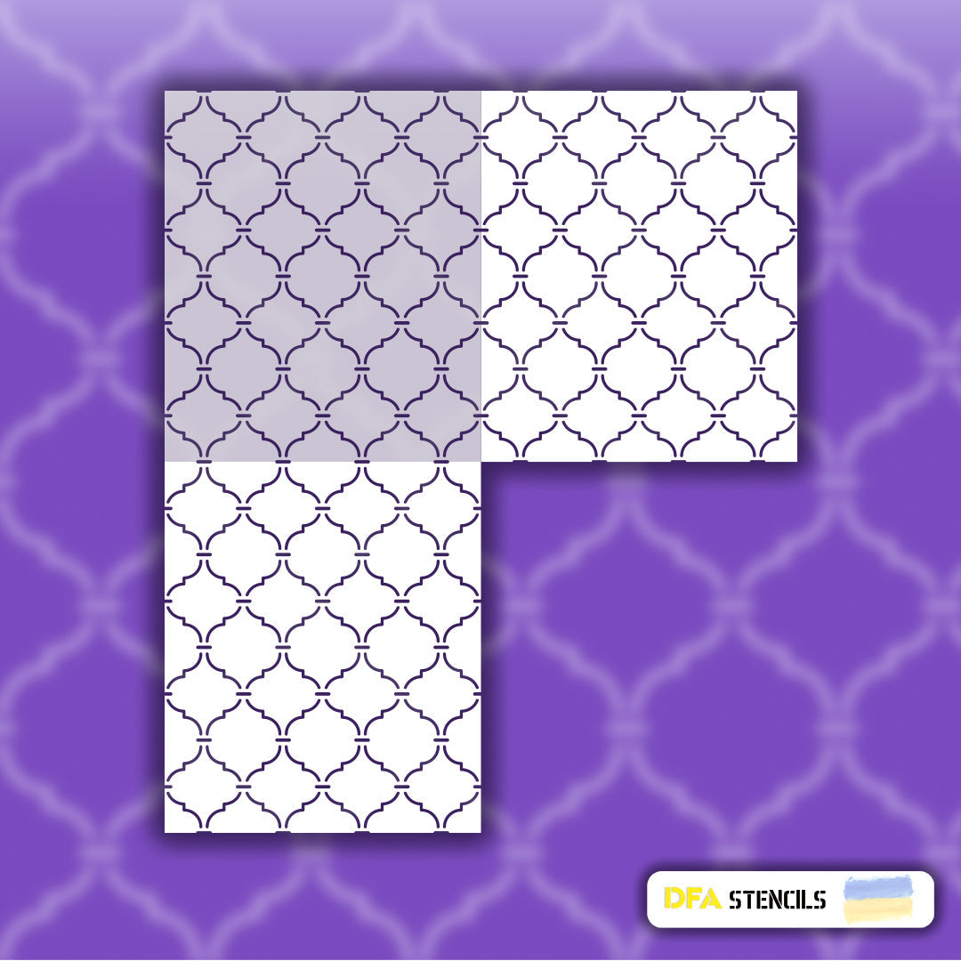 Luxurious ornament without extra expenses - stencil DFA Oriental pattern 0.3-1 mm (V00001)