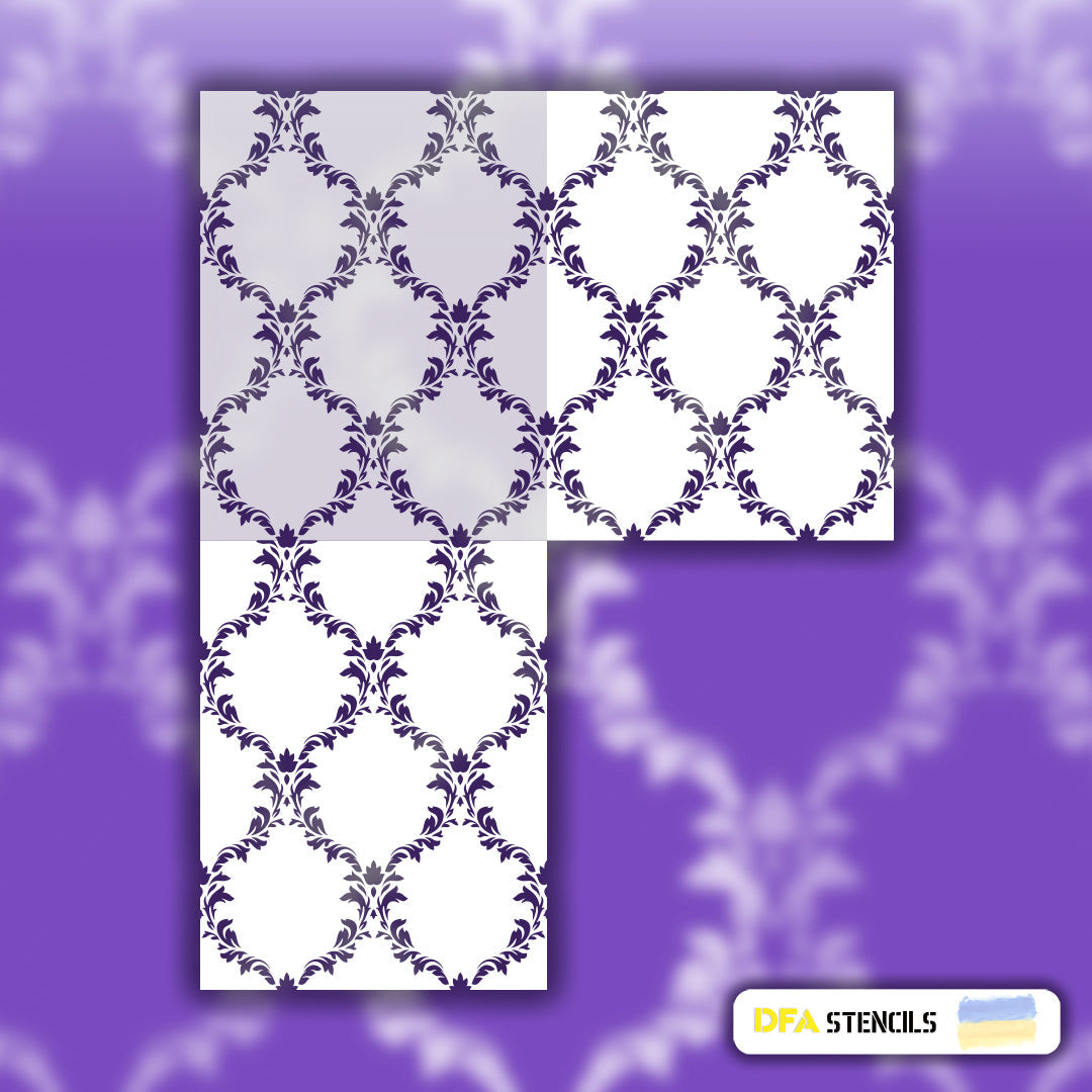Eastern aesthetics in decoration - easy with reusable DFA stencil 0.3-1 mm (V00005)