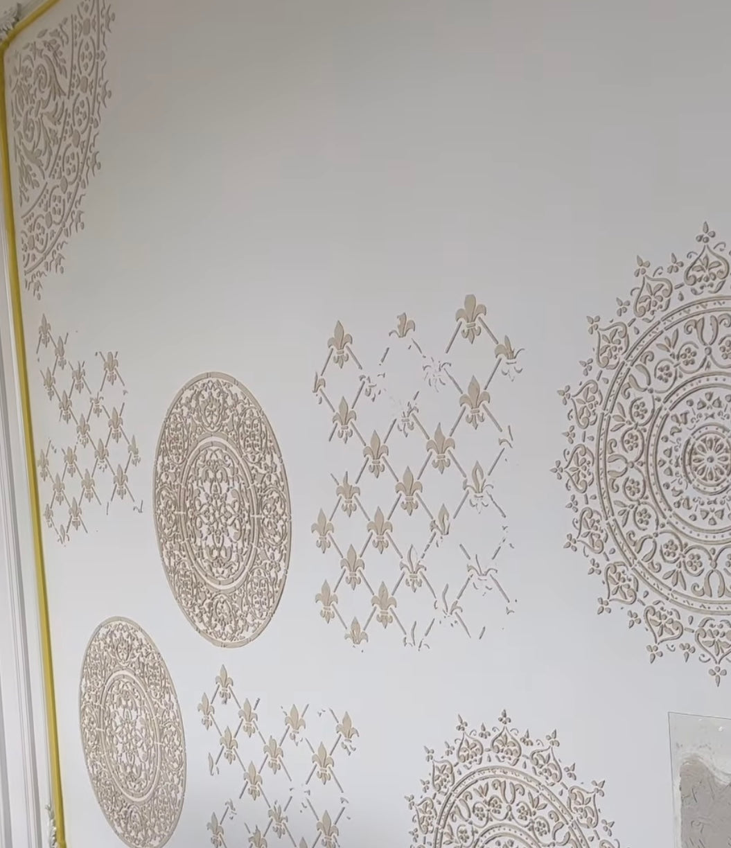 Oriental ornament easily and precisely - stencil DFA for paint and plaster 0.3-1 mm (V000010-d)