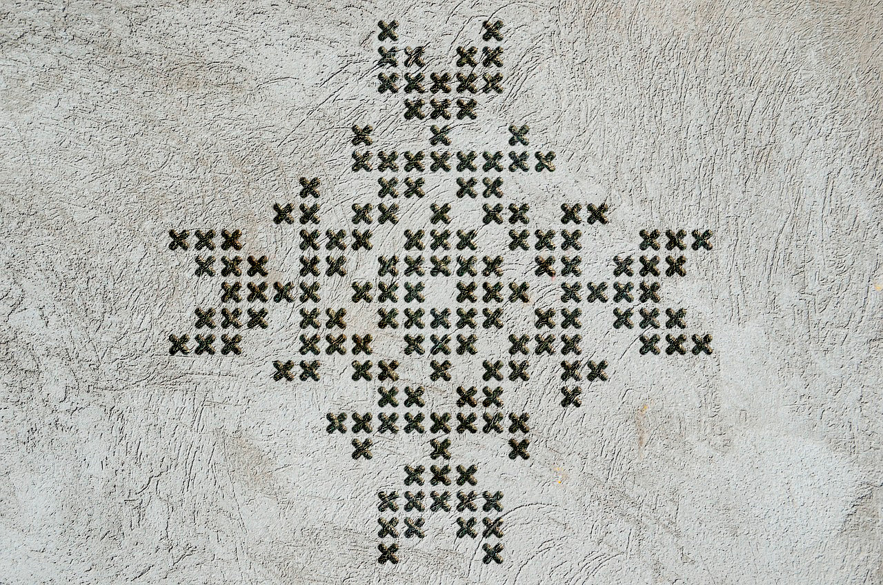 Wall as a talisman: DFA 3D stencil "Embroidery" for patriotic design 0.3-1 mm (Z00078)
