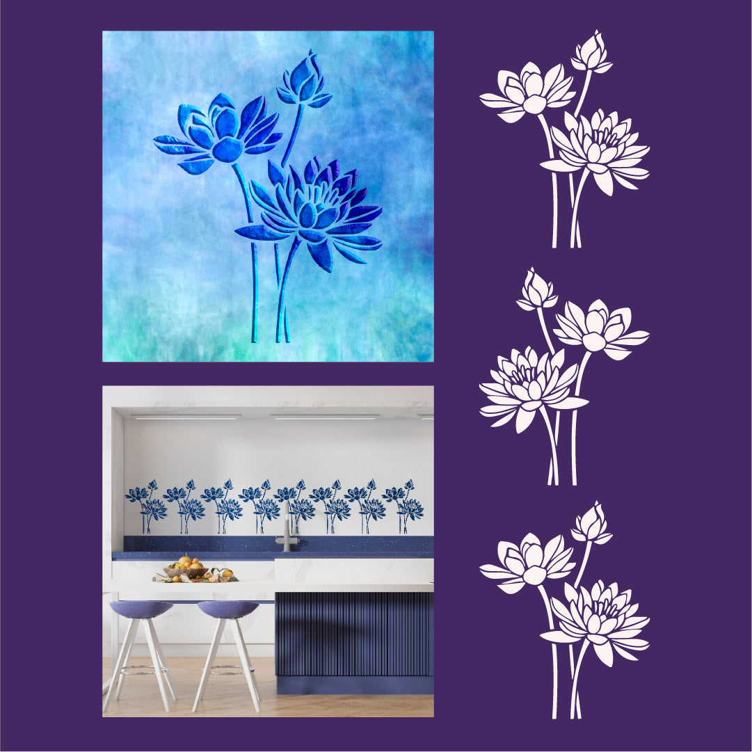 Create an atmosphere of calm with DFA Stencil Lotus 0.3-1 mm (P00164)