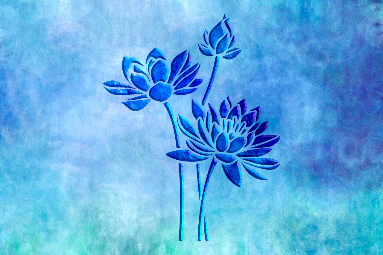 Create an atmosphere of calm with DFA Stencil Lotus 0.3-1 mm (P00164)