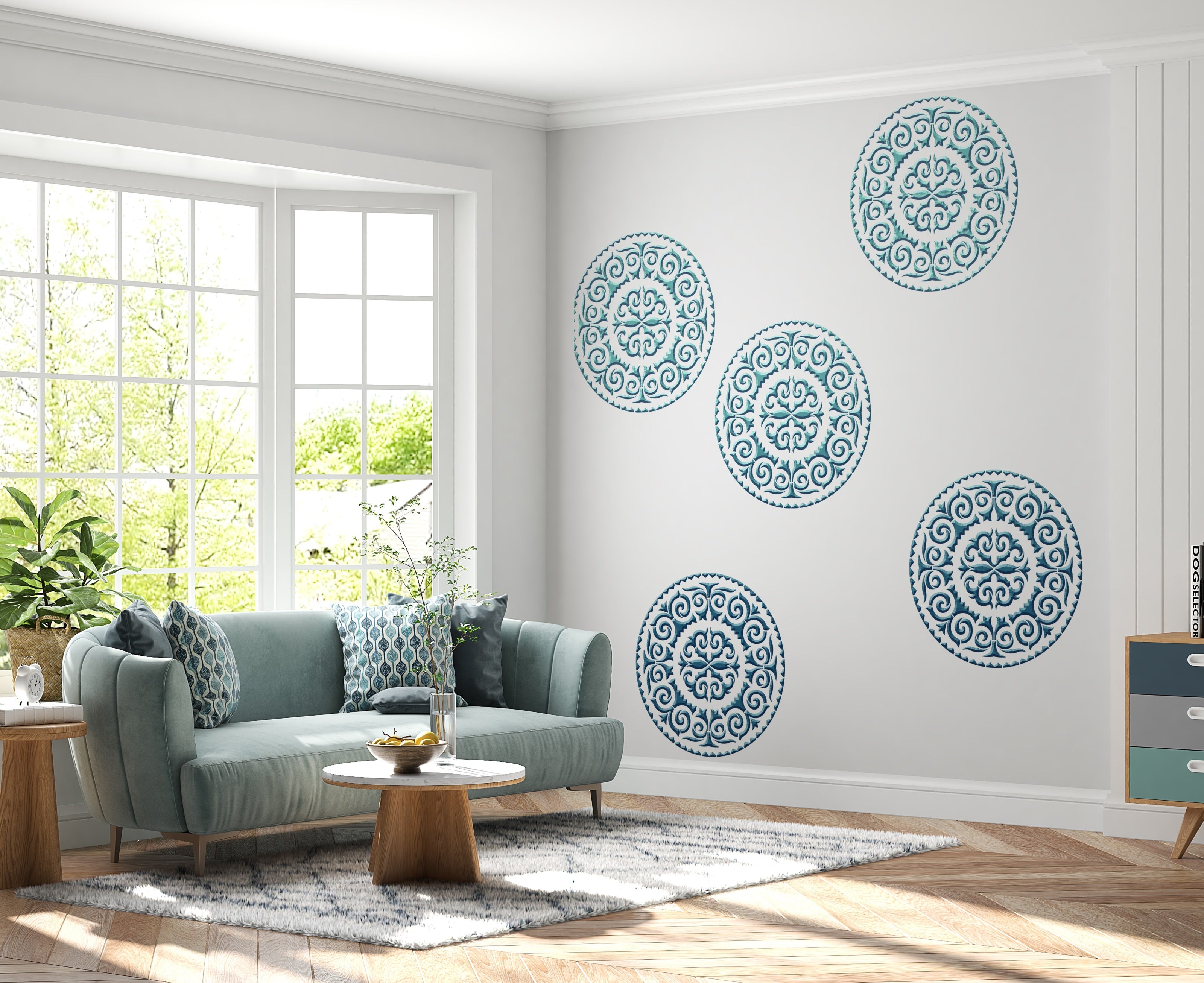 Create a unique interior with a pattern stencil DFA 0.3-1mm (C00124), 0.3mm-Under Painting