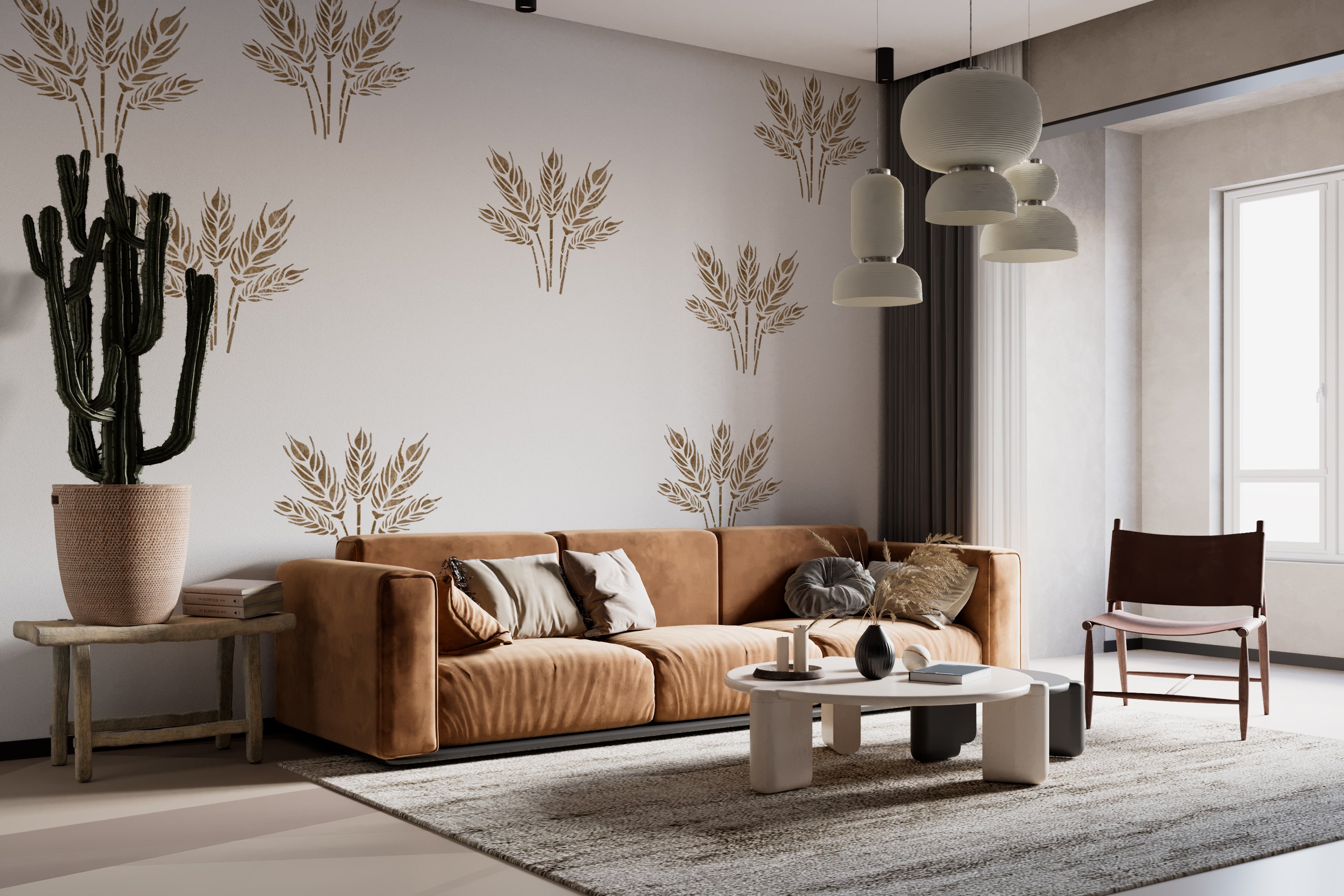 Style and natural beauty in the interior with the DFA Ears 0.3-1 mm stencil (P00175)