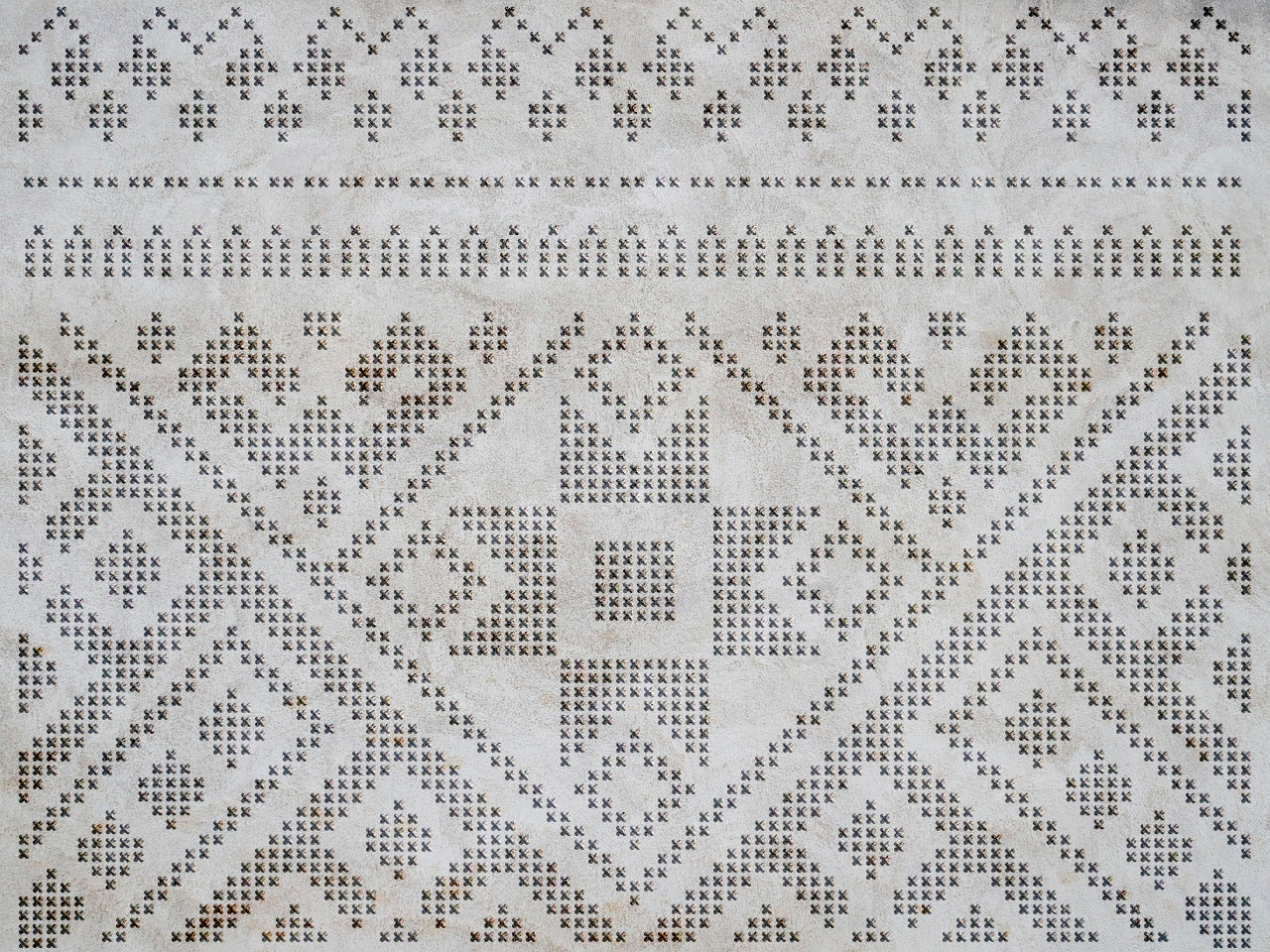 Traditional DIY ornament: Reusable DFA stencil "Embroidery" for walls 0.3-1 mm (Z00079)