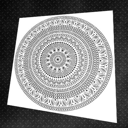 DFA Reusable Stencil Round Pattern 68 for Plaster and Paint 0.3-1mm (С00068)