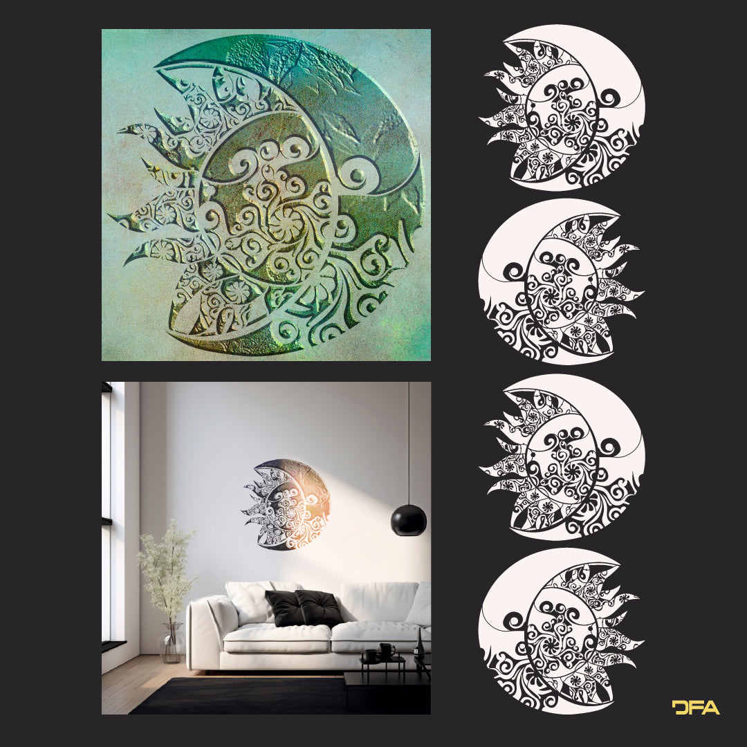 Stencil DFA reusable Round pattern for plaster and paint 0.3-1 mm (C00107)