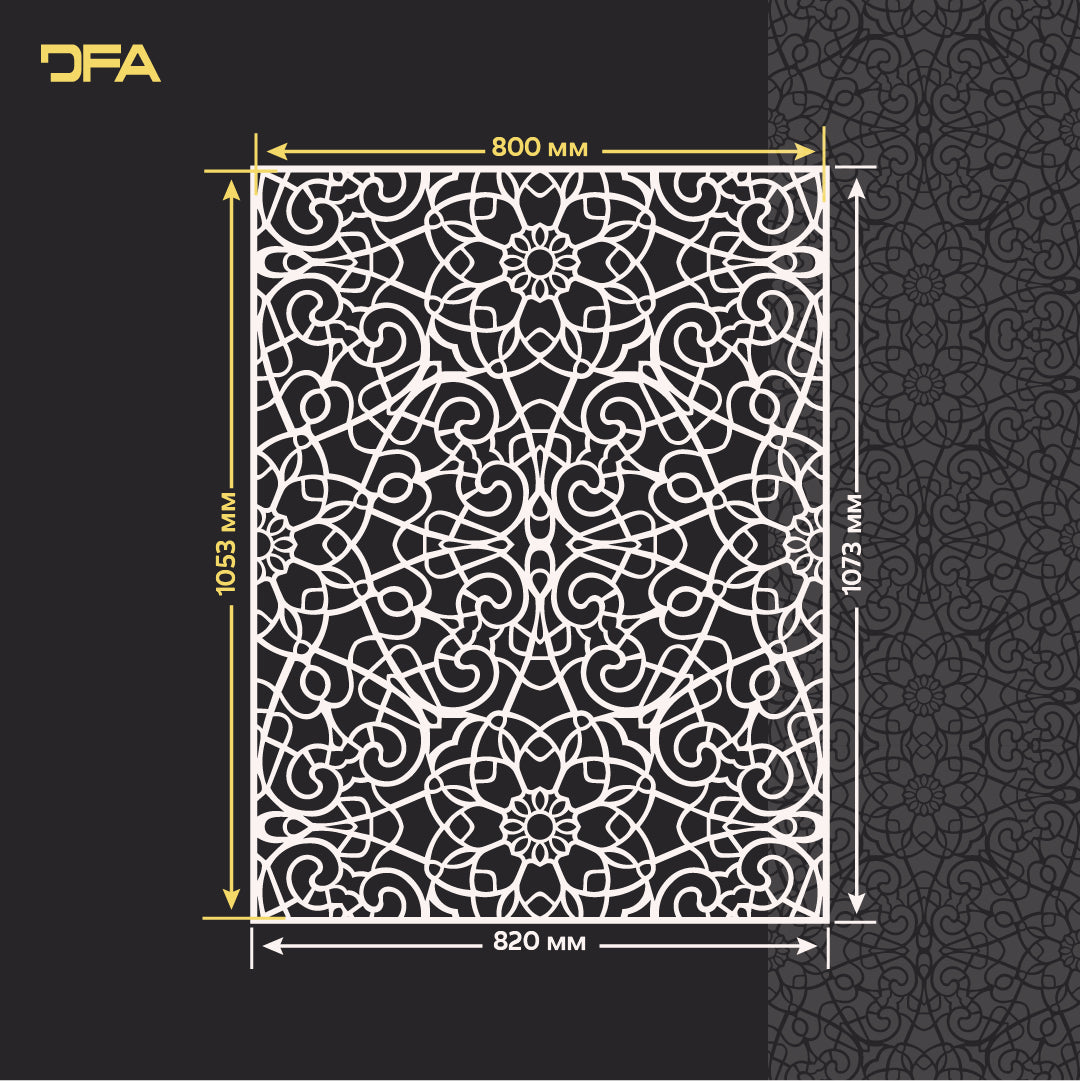 Stencil DFA Geometric patterns - modern interior design 0.3-1 mm (G00154)