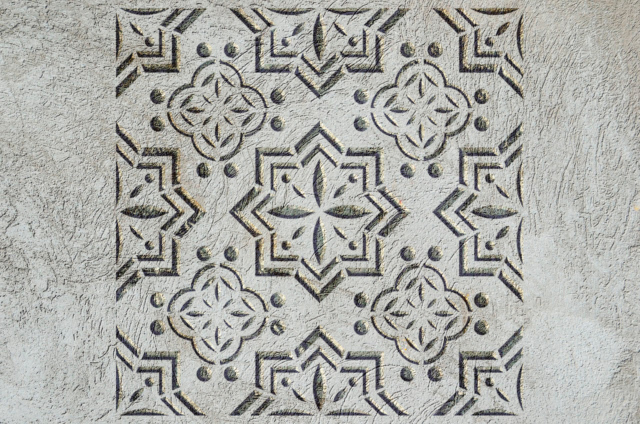 Stencil DFA Square pattern - the perfect choice for interior decoration 0.3-1 mm (K00121)