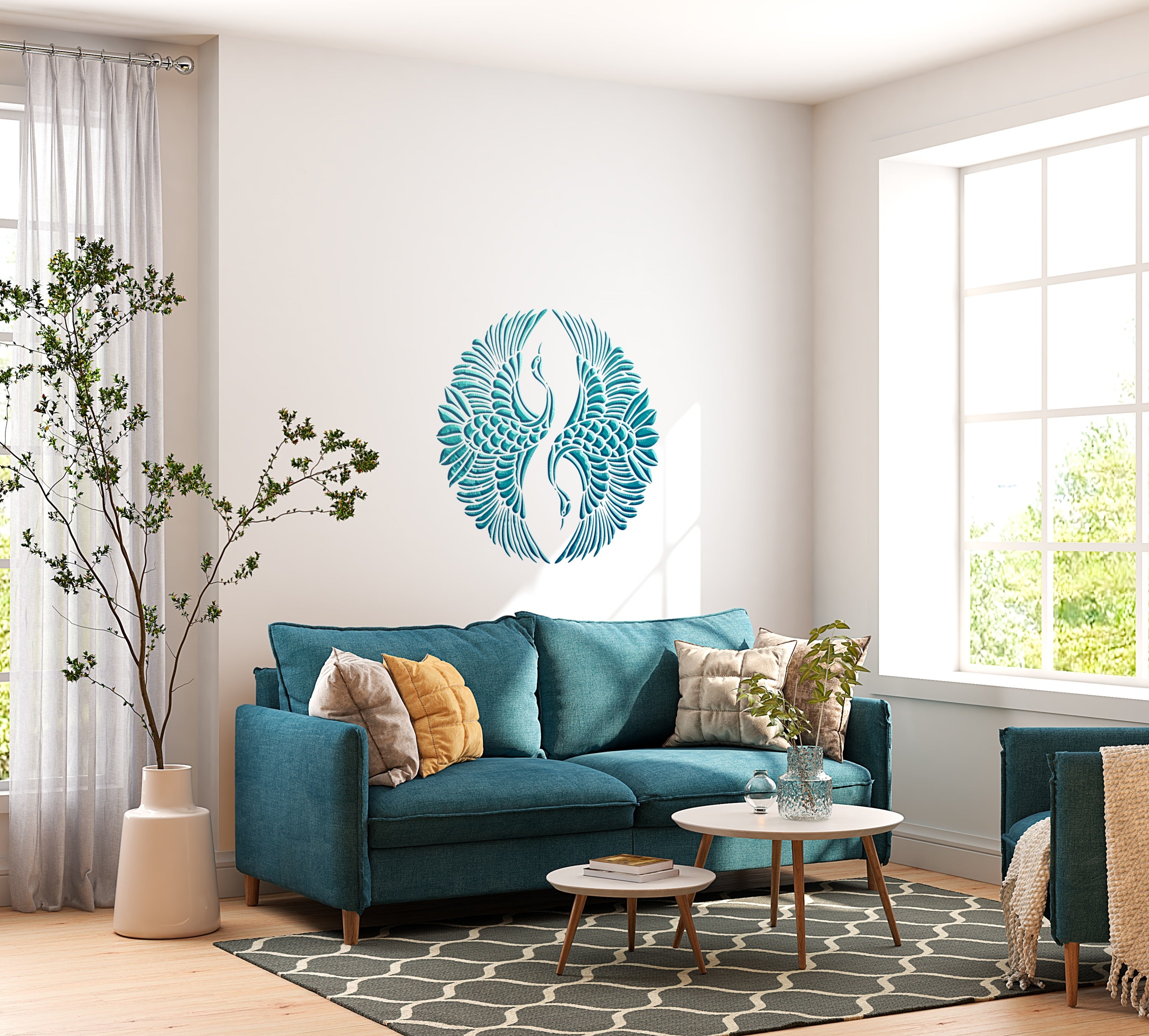 Stencil DFA Birds: Enliven your home with the beauty of nature 0.3-1 mm (J00058)