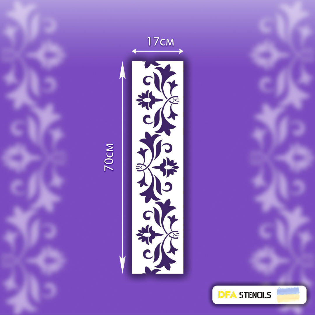 Stencil DFA Border, stencil for putty and paint 0.3-1mm (B00048)