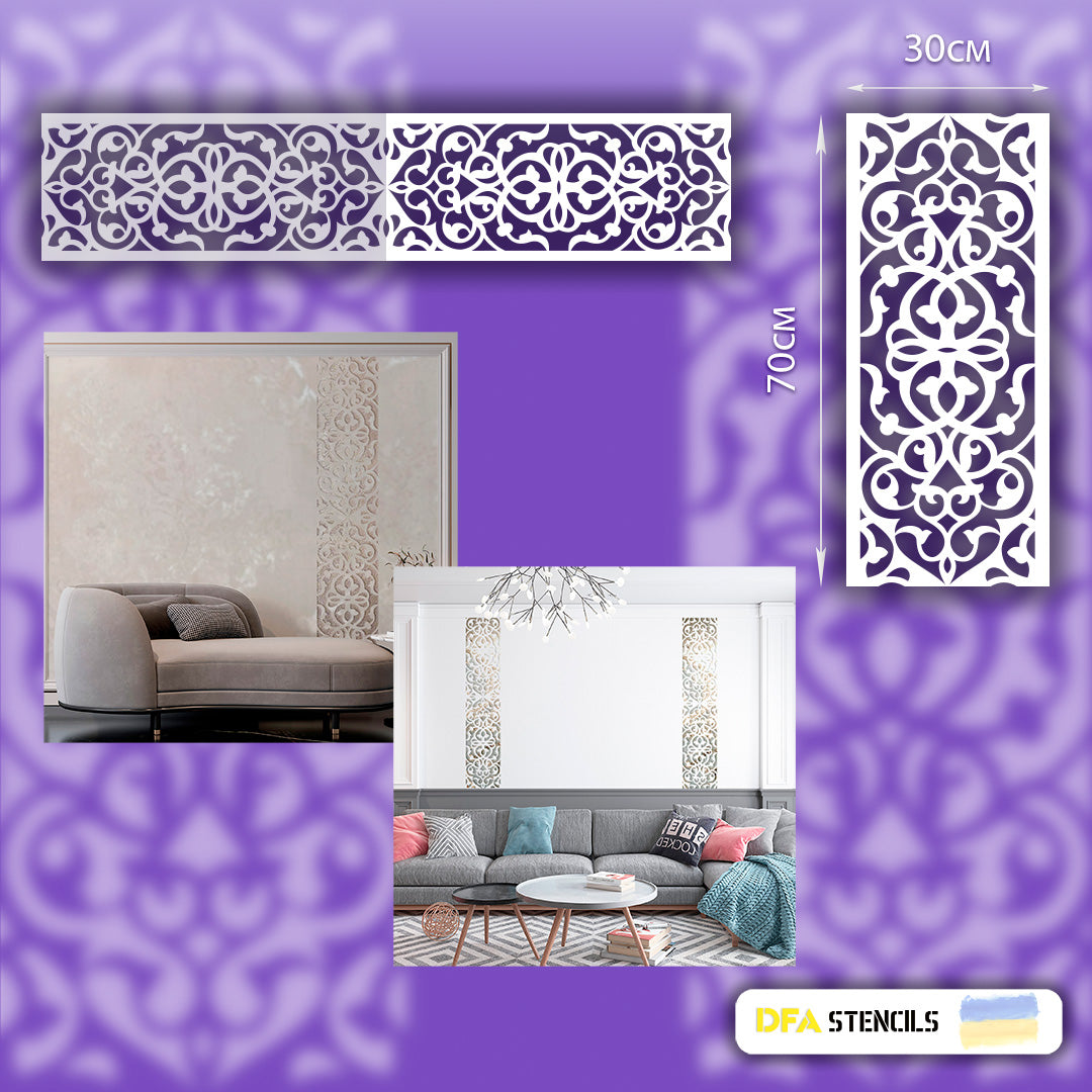 Stencil DFA Border, stencil for putty and paint 0.3-1mm (B00050)