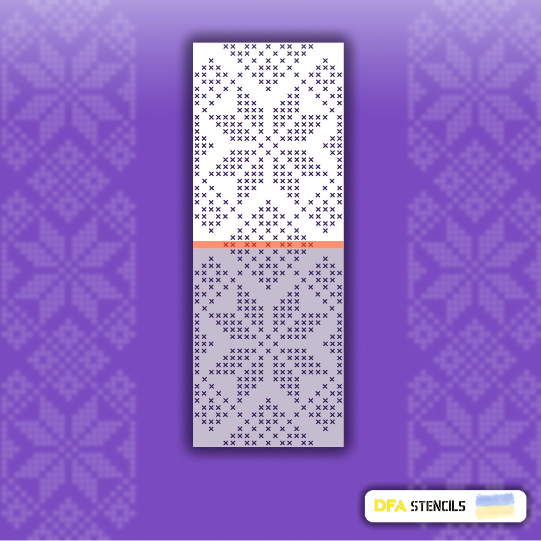 Ethno Stencil DFA Embroidery for plaster and paint 0.3-1mm (Z00035)
