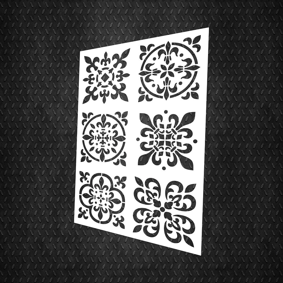 Stencil for walls Scandinavian patterns for plaster and paint 0.3-1mm (K00074)