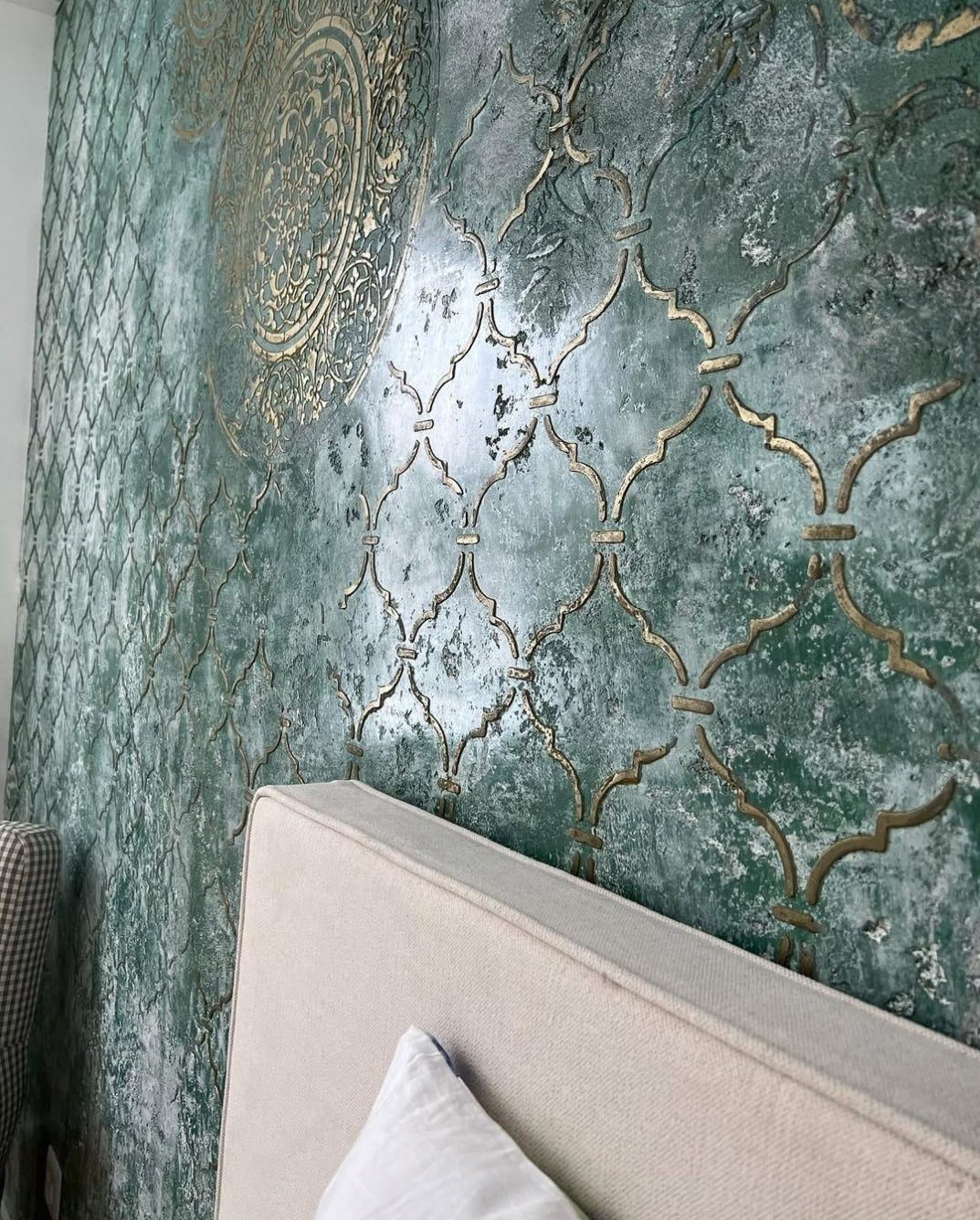 Stencils DFA wall decor (East 18 + Round 14 + East) 1 for plaster and paint 0.3-1 mm (N00066)