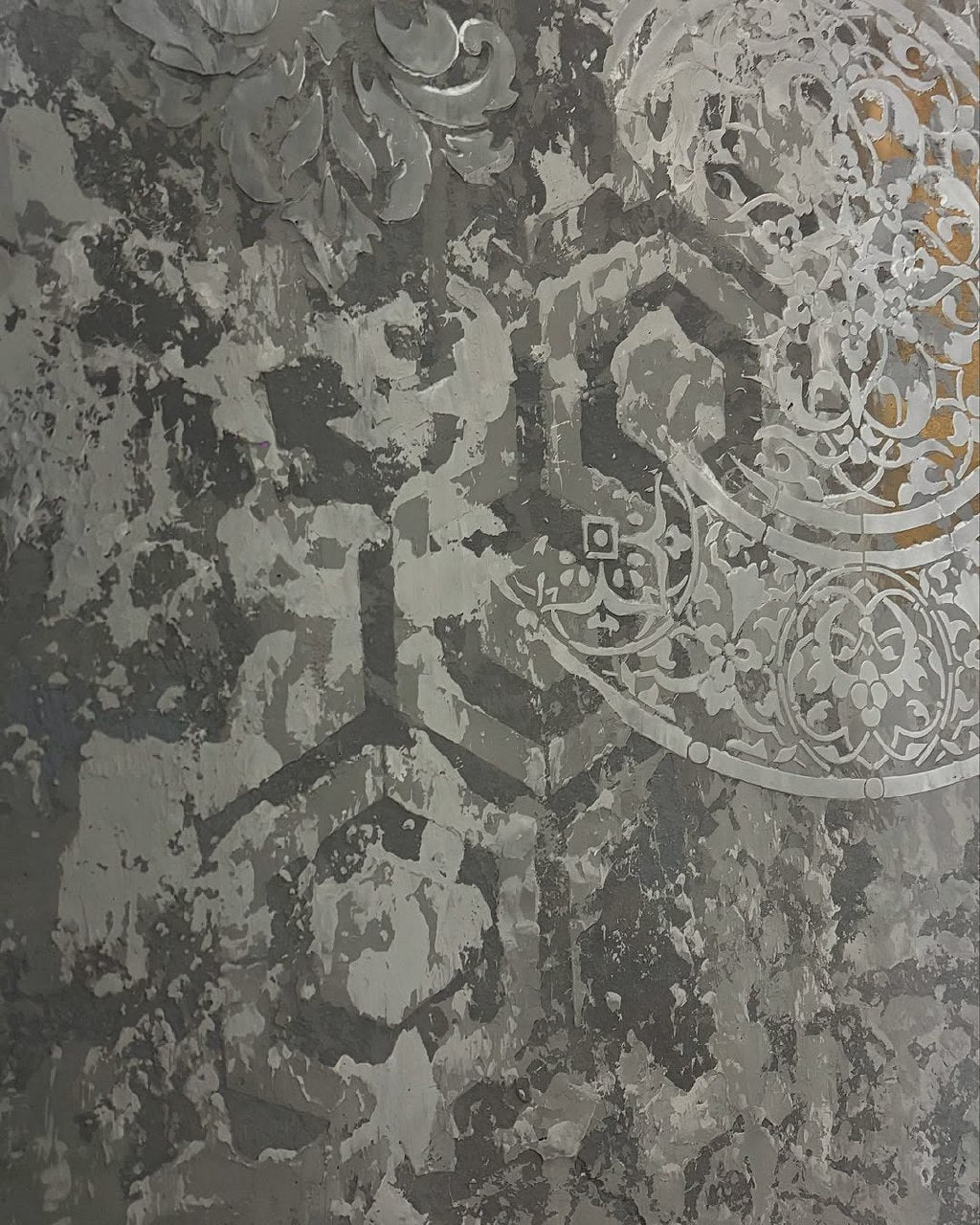DFA stencils for decoration (Damask 3 + Round 14 + Geometry 25) for plaster and paint 0.3-1 mm (N00094)