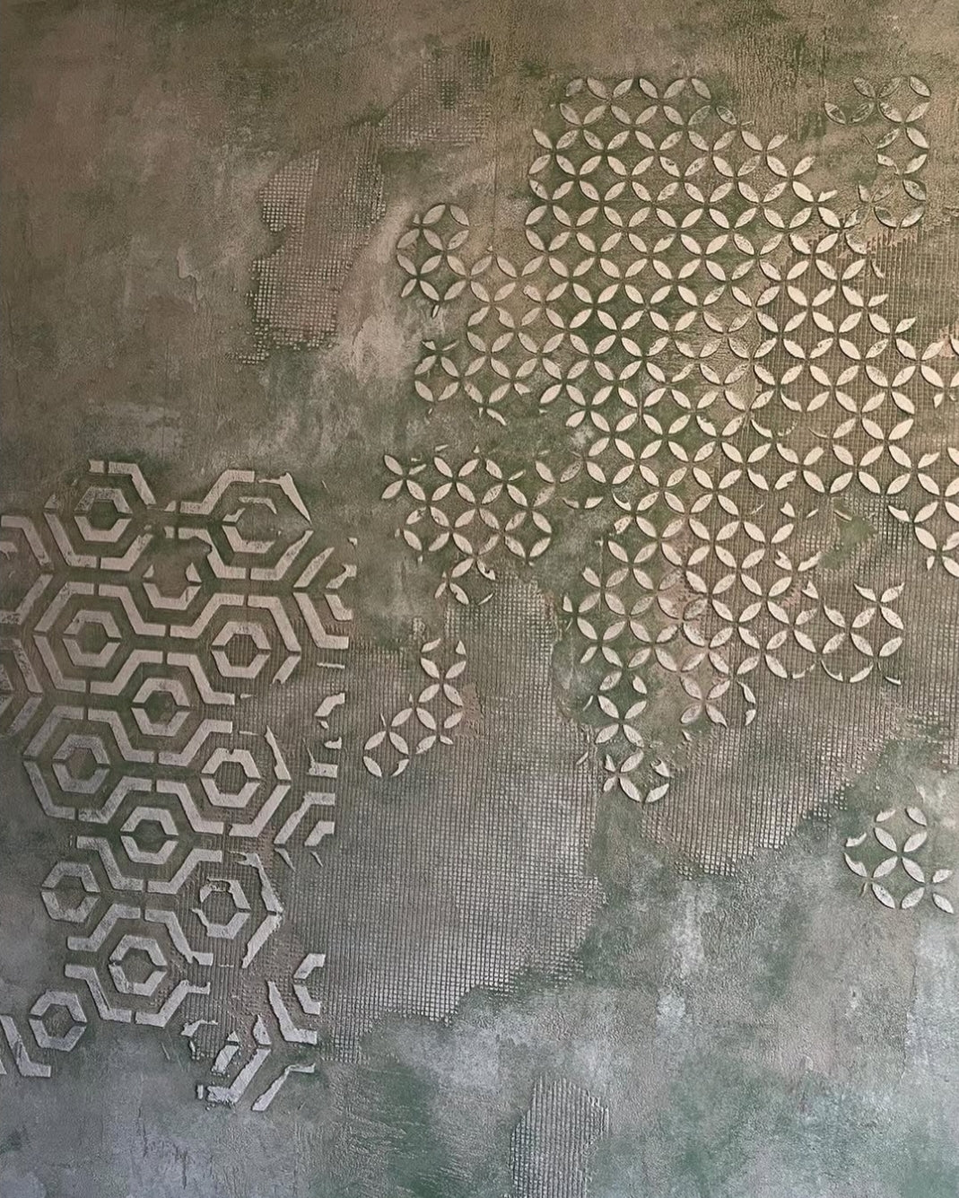 DFA stencils for decoration (Geometry 23 + Geometry 25) for plaster and paint 0.3-1 mm (N00063)