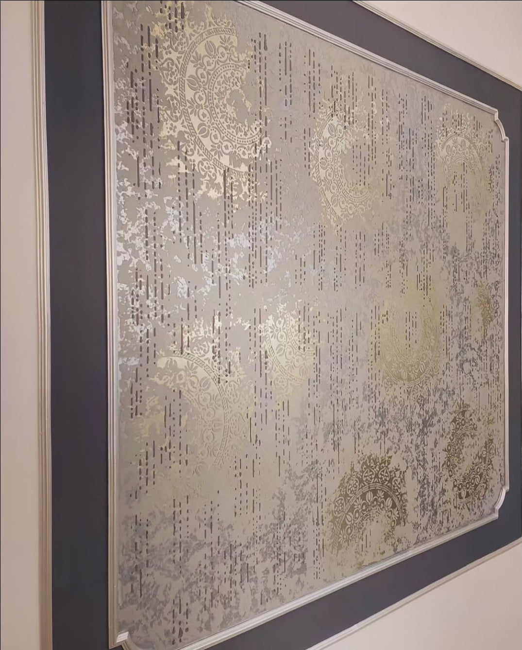 DFA stencils for wall decoration (Round 54 + Geometry 12) for plaster and paint 0.3-1 mm (N00045)