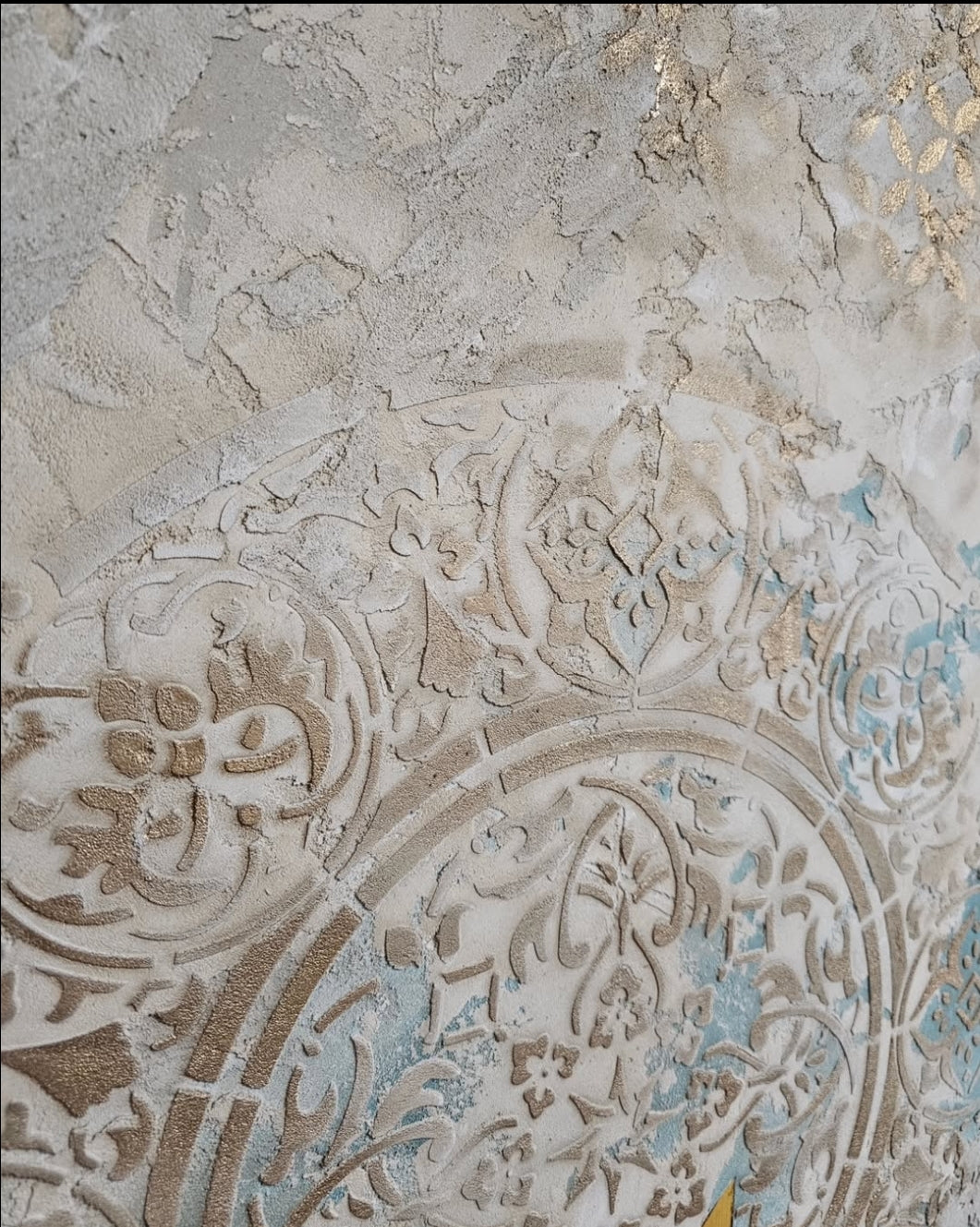 DFA stencils for decorating walls under plaster and paint (Geometry 23 + Round 14) 0.3-1 mm (N00076)