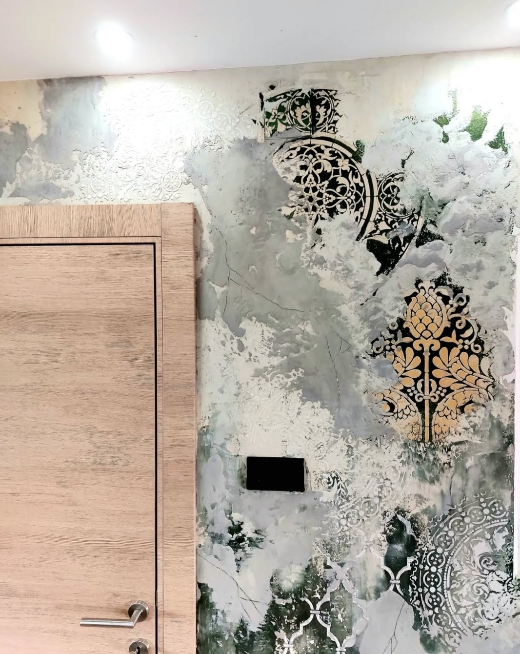 Stencils DFA stylish decor (Oriental 1 + Round 14 + Damascus 22) for plaster and paint 0.3-1 mm (N00077)