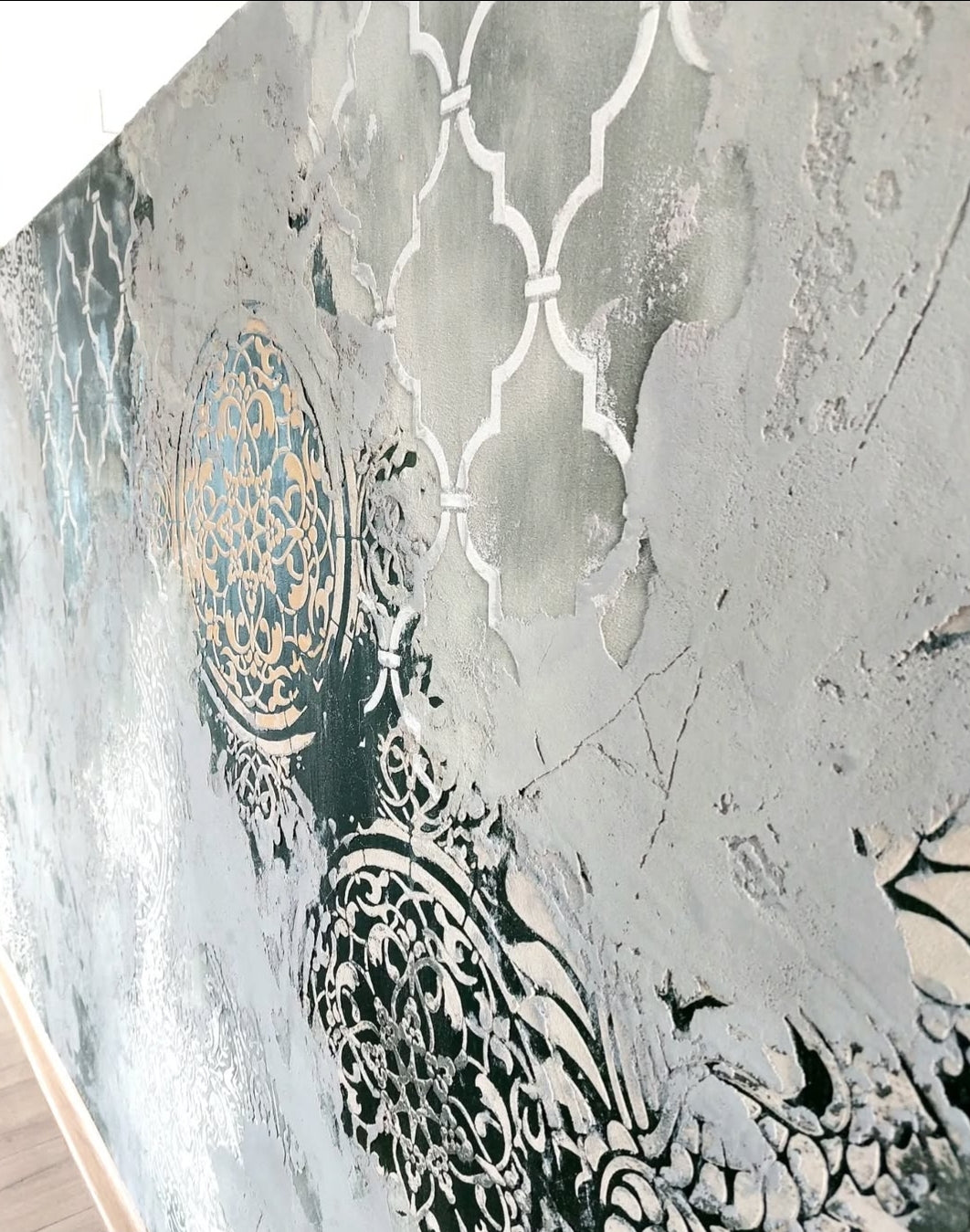 Stencils DFA stylish decor (Oriental 1 + Round 14 + Damascus 22) for plaster and paint 0.3-1 mm (N00077)