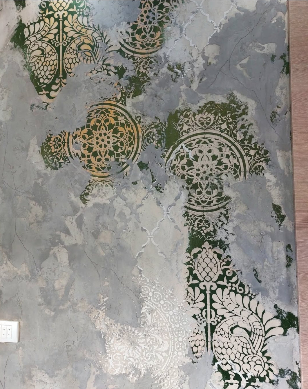 Stencils DFA stylish decor (Oriental 1 + Round 14 + Damascus 22) for plaster and paint 0.3-1 mm (N00077)