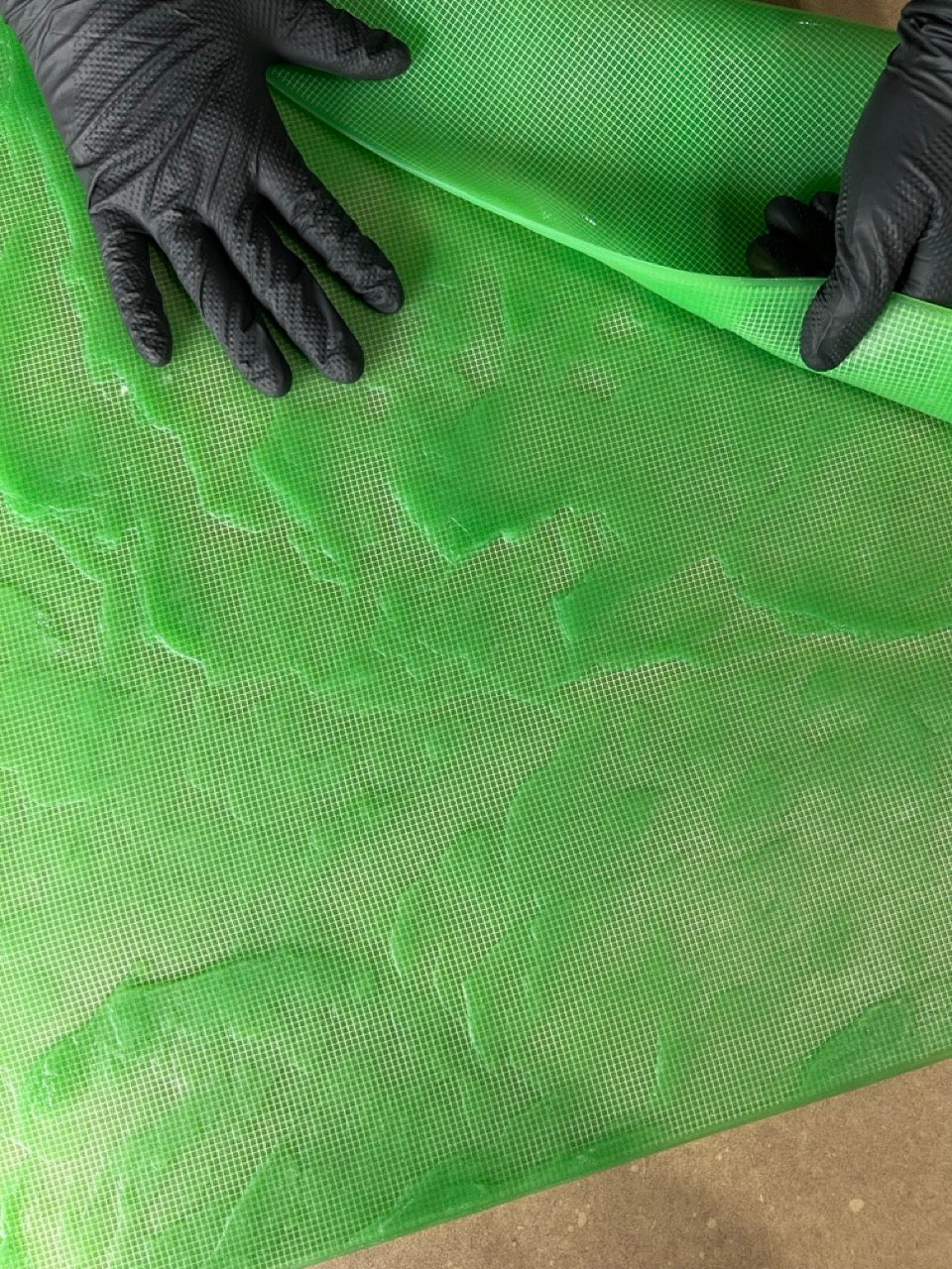 Silicone impression for decoration Stone texture (green) W00005