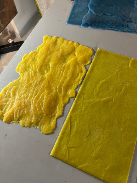 Silicone impression for decoration Stone texture (yellow) W00010