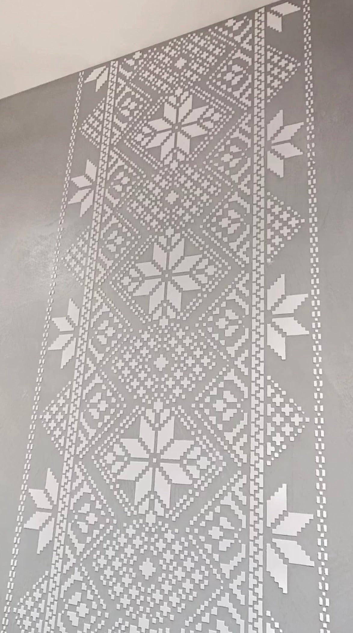 Wall embroidery: DFA reusable stencil for unique decor 0.3-1 mm (Z00009)