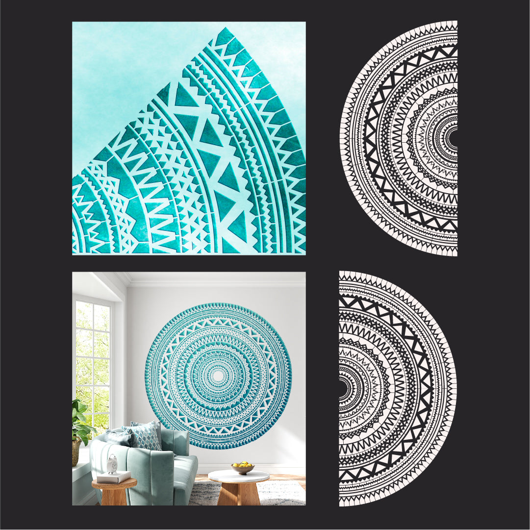 Quality stencil DFA for plaster - easy pattern application 0.3-1 mm (C00127)
