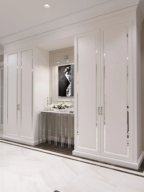 1.55 m.p Mirror wall decor sticker Magic stripes DFA (Silver stripes on the wall) Thickness 1 mm, 18 mm