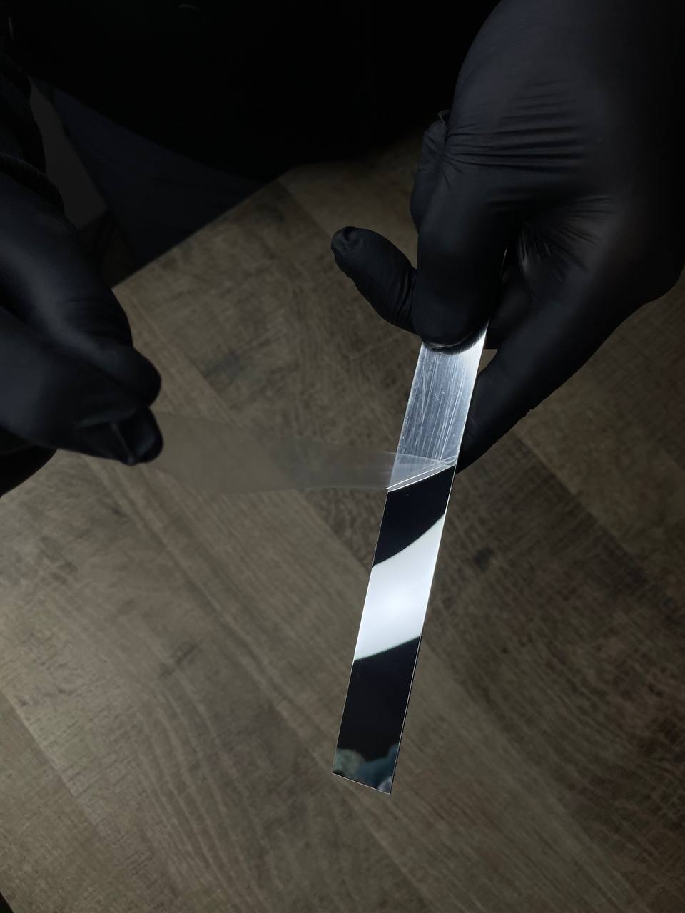 1.55 m.p Mirror wall decor sticker Magic stripes DFA (Silver stripes on the wall) Thickness 1mm, 25mm