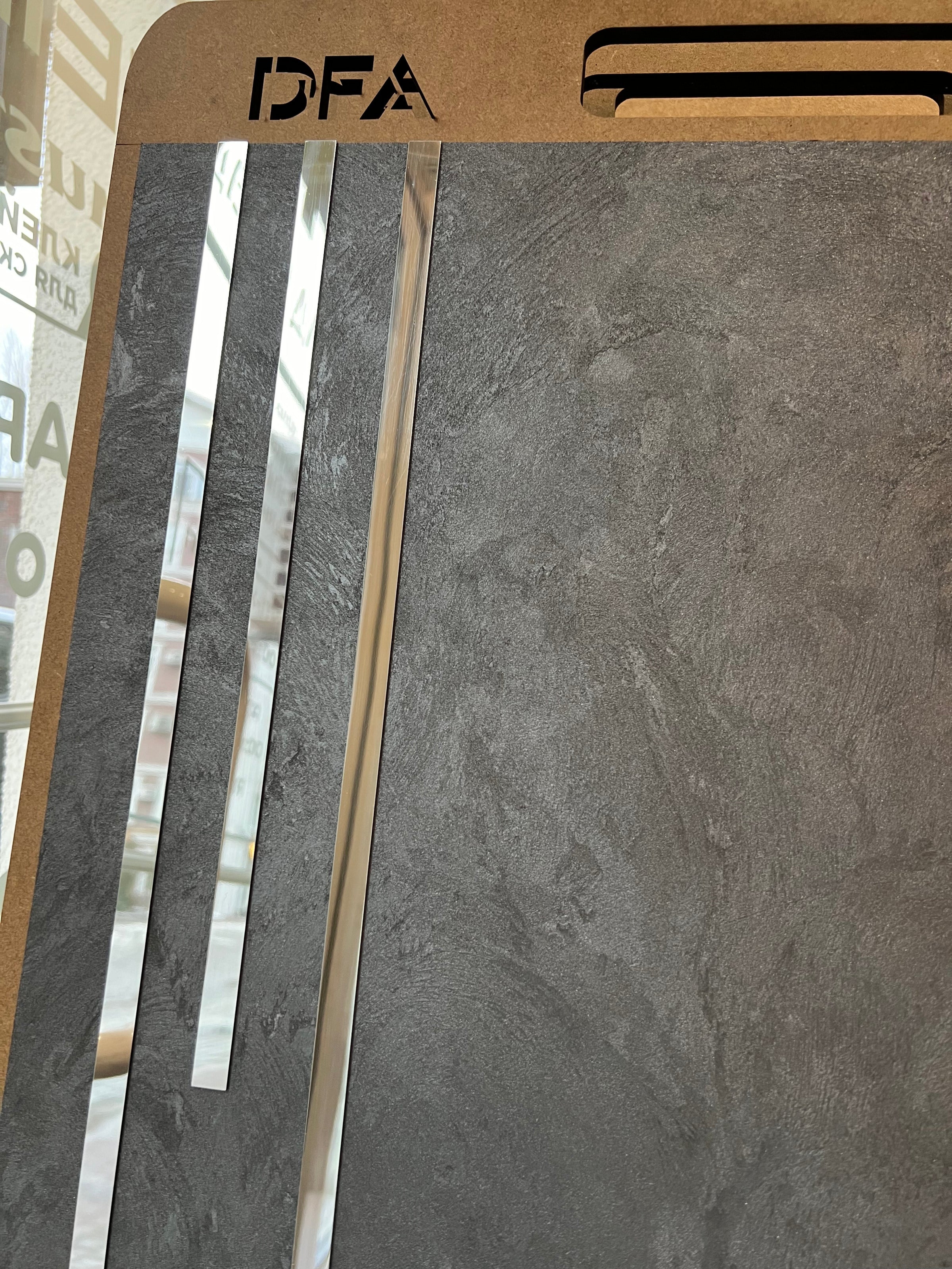 1.55 m.p Mirror wall decor sticker Magic stripes DFA (Silver stripes on the wall) Thickness 1mm, 25mm