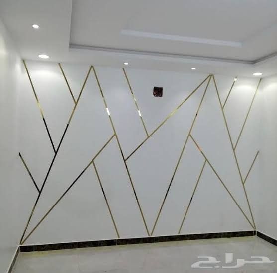 1.55 m.p. Mirror Wall Decor Sticker Magic Stripes DFA (Gold Stripes on the Wall) Thickness 1mm, 12mm