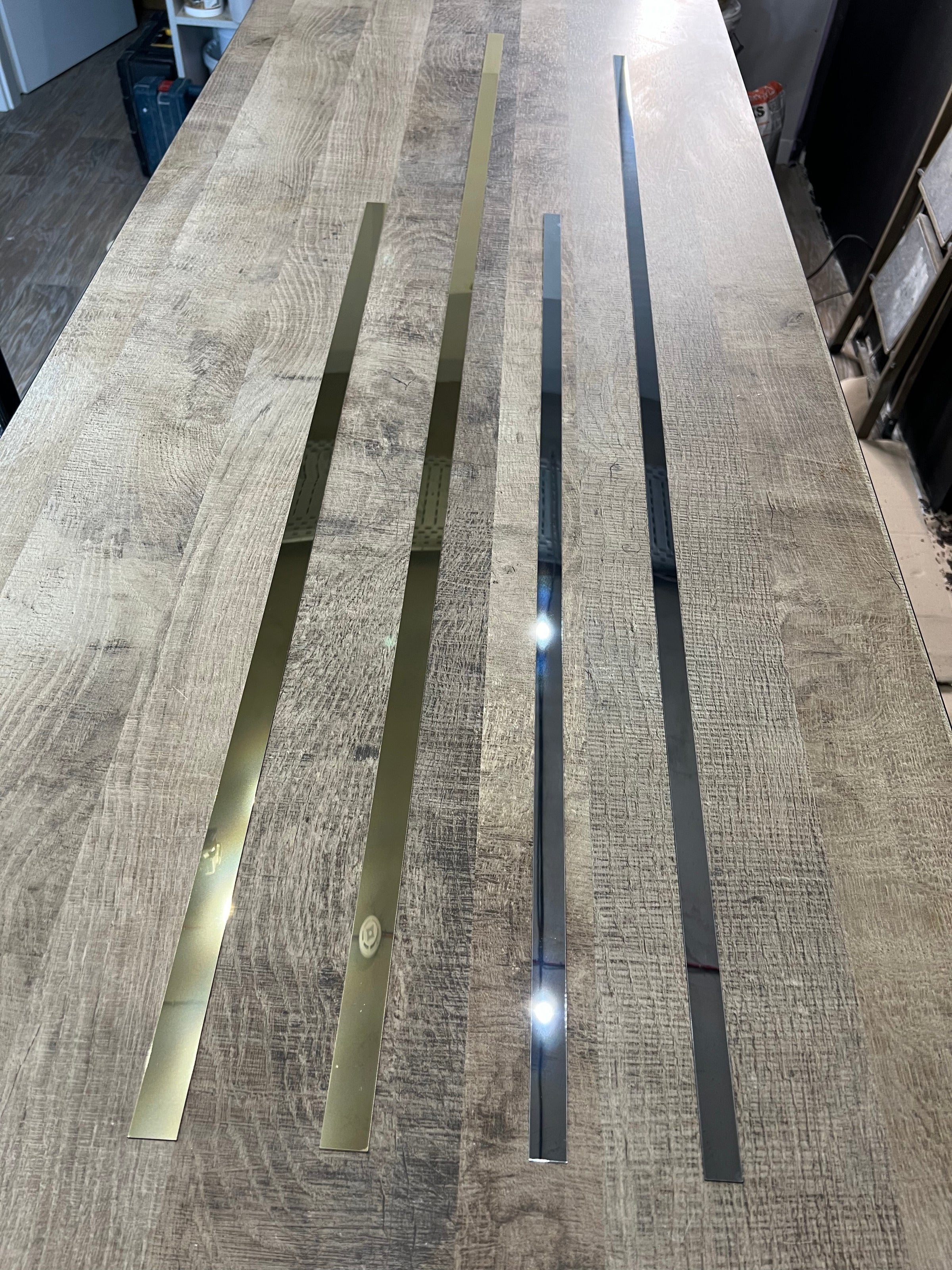 0.99m.p Mirror wall decor sticker Magic stripes DFA (Golden stripes on the wall) Thickness 1mm, 25mm