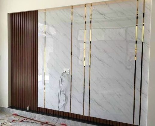 1.55 m.p Mirror Wall Decor Sticker Magic Stripes DFA (Golden Stripes on the Wall) Thickness 1mm, 30mm