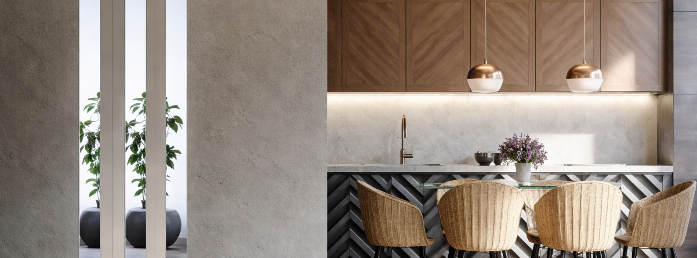 Decorating walls with mirror strips for a modern and elegant interior by DFA Decor