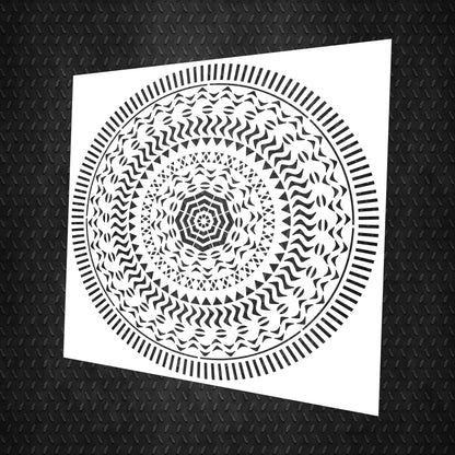 Stencil DFA reusable Round pattern for plaster and paint 0.3-1mm (С00087), 1mm - For plaster